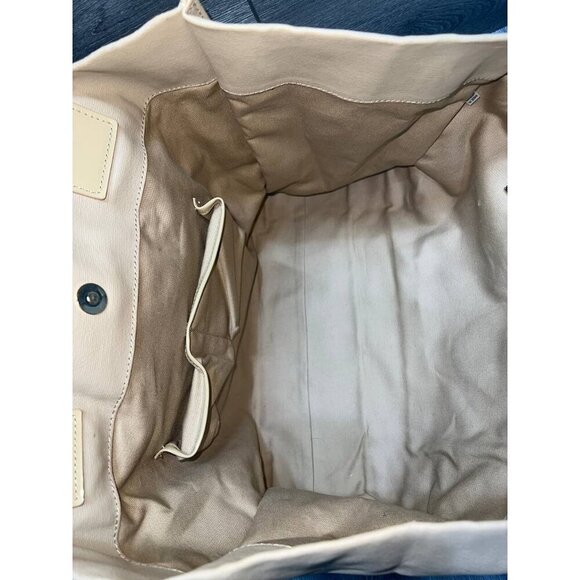 TORY BURCH Tote Bag Handbag Logo Switch Beige - Picture 11 of 12